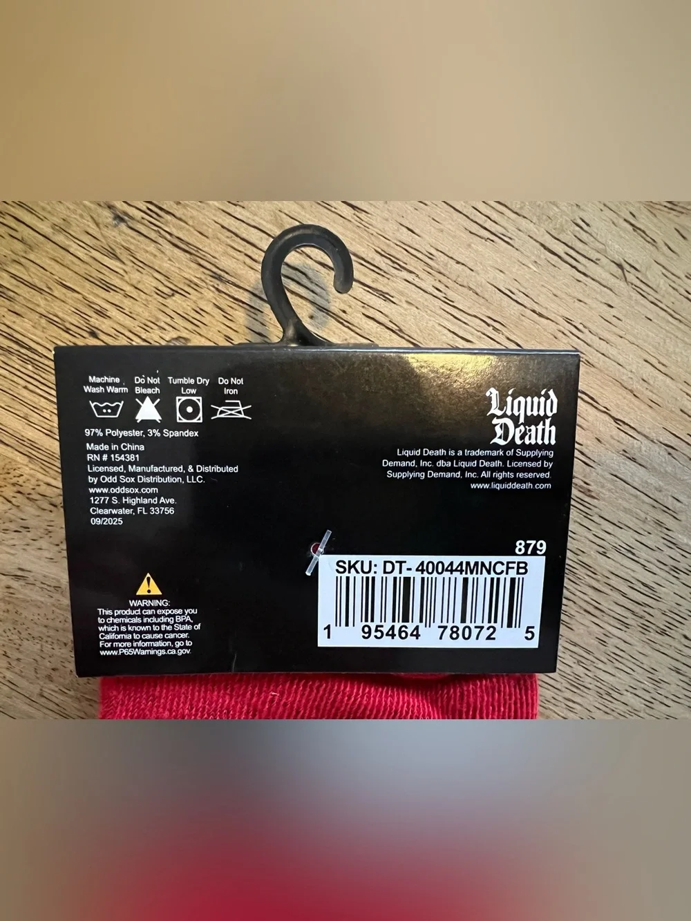 Black Crew Length Socks – RIP Thirst Graphic Liquid Death